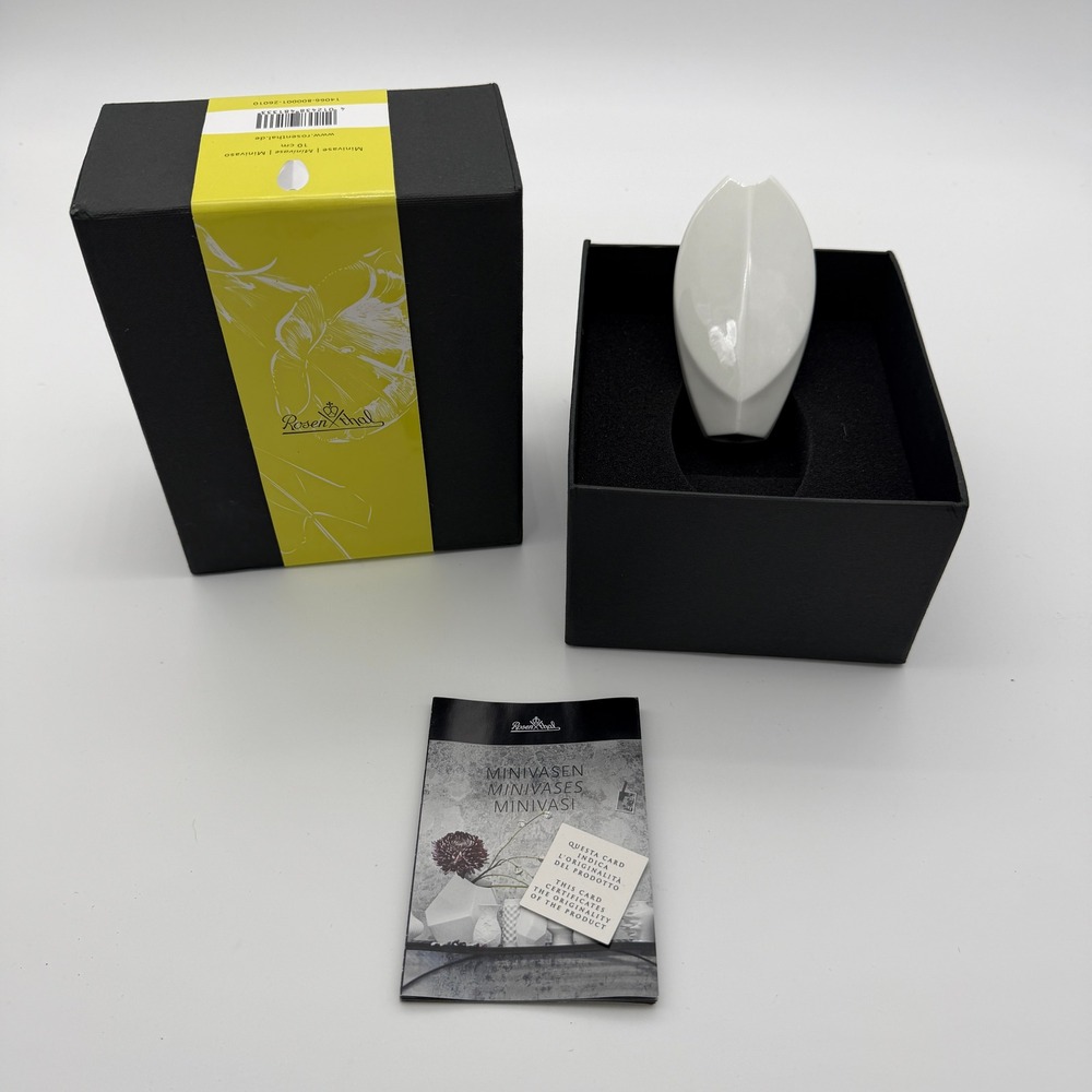 Rosenthal Oasis Mini Vase 10cm White Porcelain Miniature 14066-800001-26010 NIB